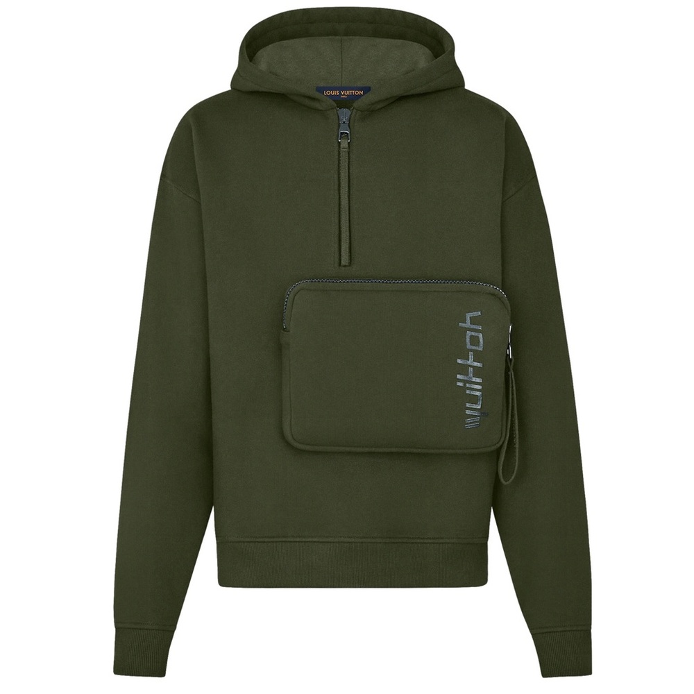 LOUIS VUITTON
3D Patched Pocket Half Zipped Hoodie